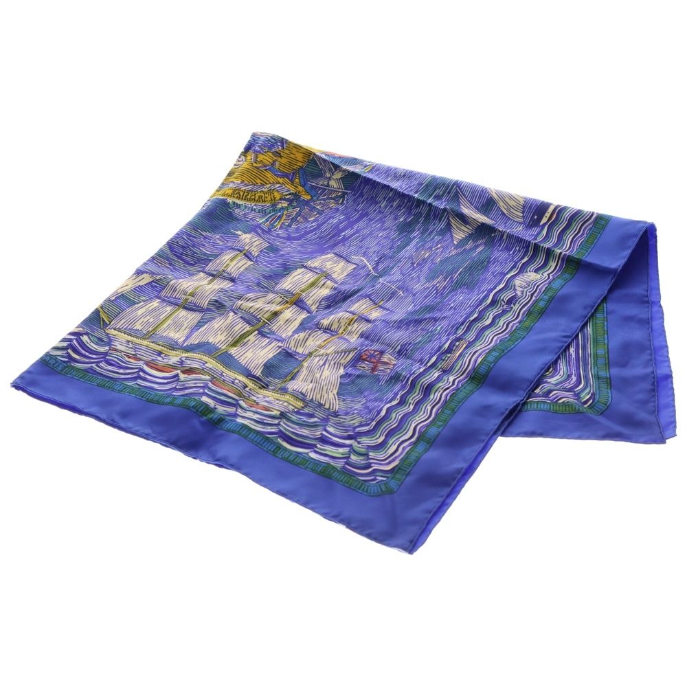 HERMES エルメス カレ90 HENRY F SMITH SAILOR ヘンリー スミス セーラー 帆船 航海 スカーフ ブルー