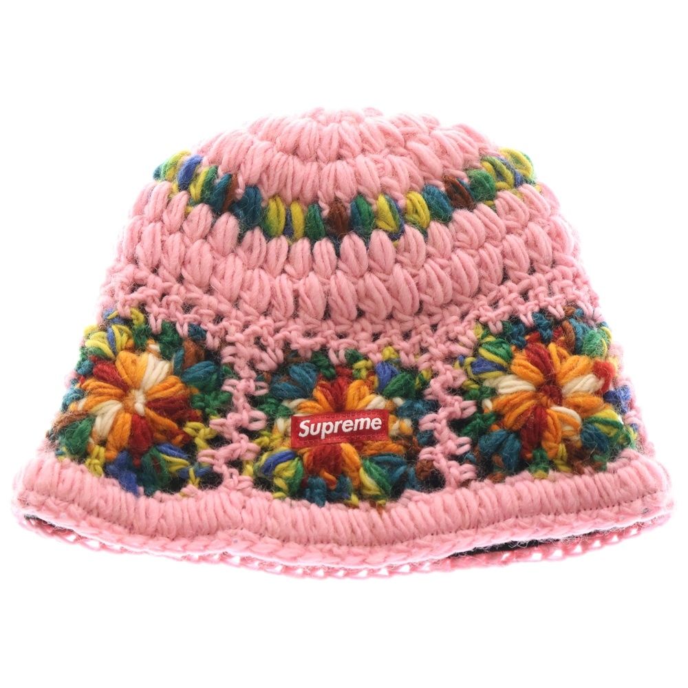 SUPREME シュプリーム 25 SS Crochet Beanie クロシェ ビーニー ニット帽 ピンク