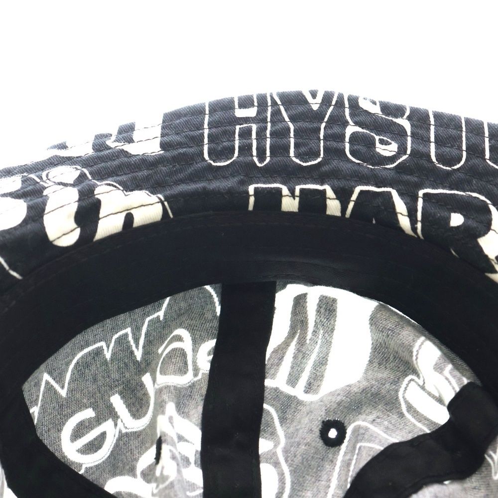 SUPREME シュプリーム HYSTERIC GLAMOUR Text Bell Hat ヒステリックグラマー バケットハット 帽子 ブラック ホワイト パーティー向け ハット 