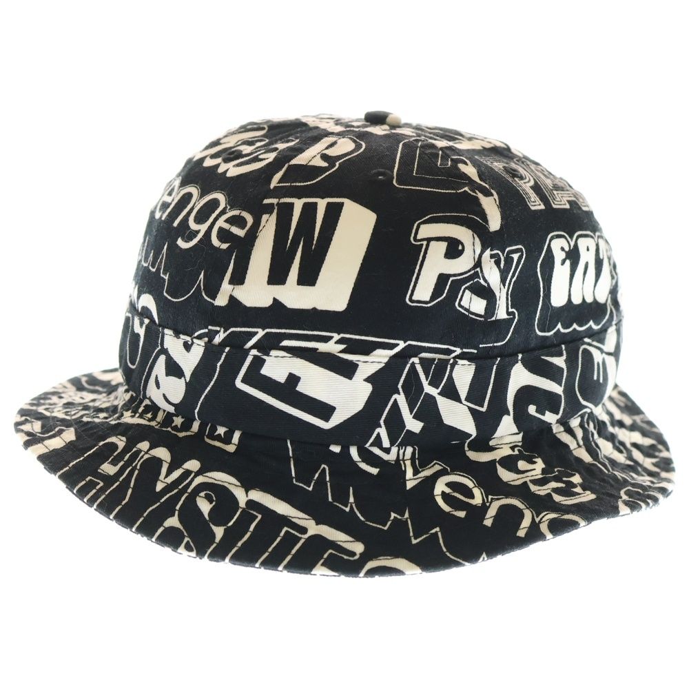 SUPREME シュプリーム ×HYSTERIC GLAMOUR Text Bell Hat ヒステリックグラマー バケットハット 帽子 ブラック ホワイト