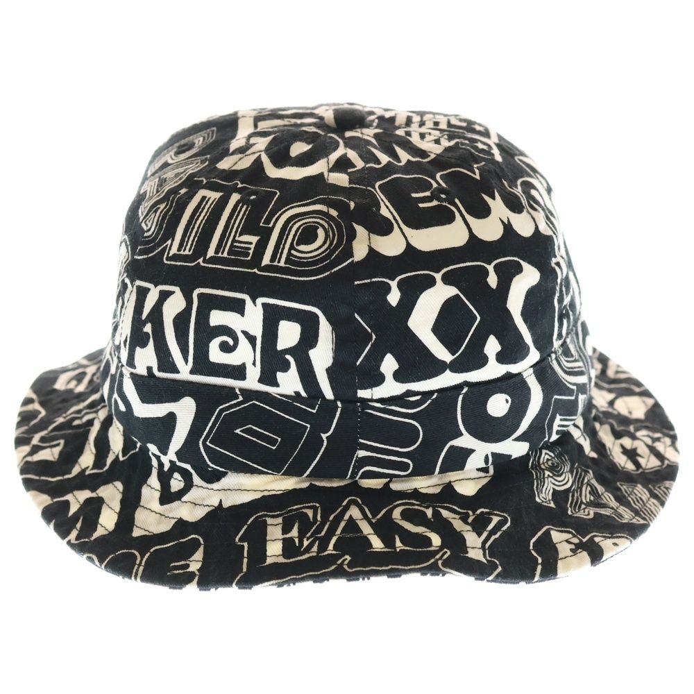 SUPREME シュプリーム ×HYSTERIC GLAMOUR Text Bell Hat ヒステリックグラマー バケットハット 帽子 ブラック ホワイト