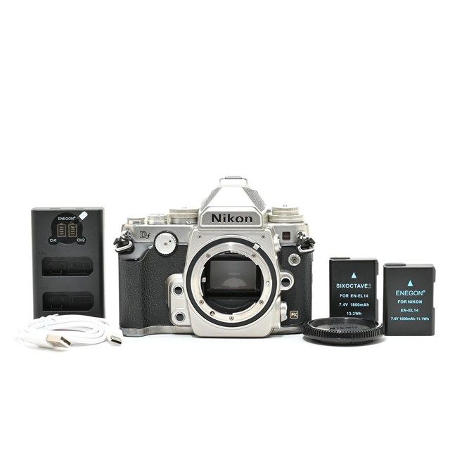 難有品 品 Nikon ニコン Df シルバー ボディ クラシックデザイン一眼レフ 外装塗装剥がれ 使用感大