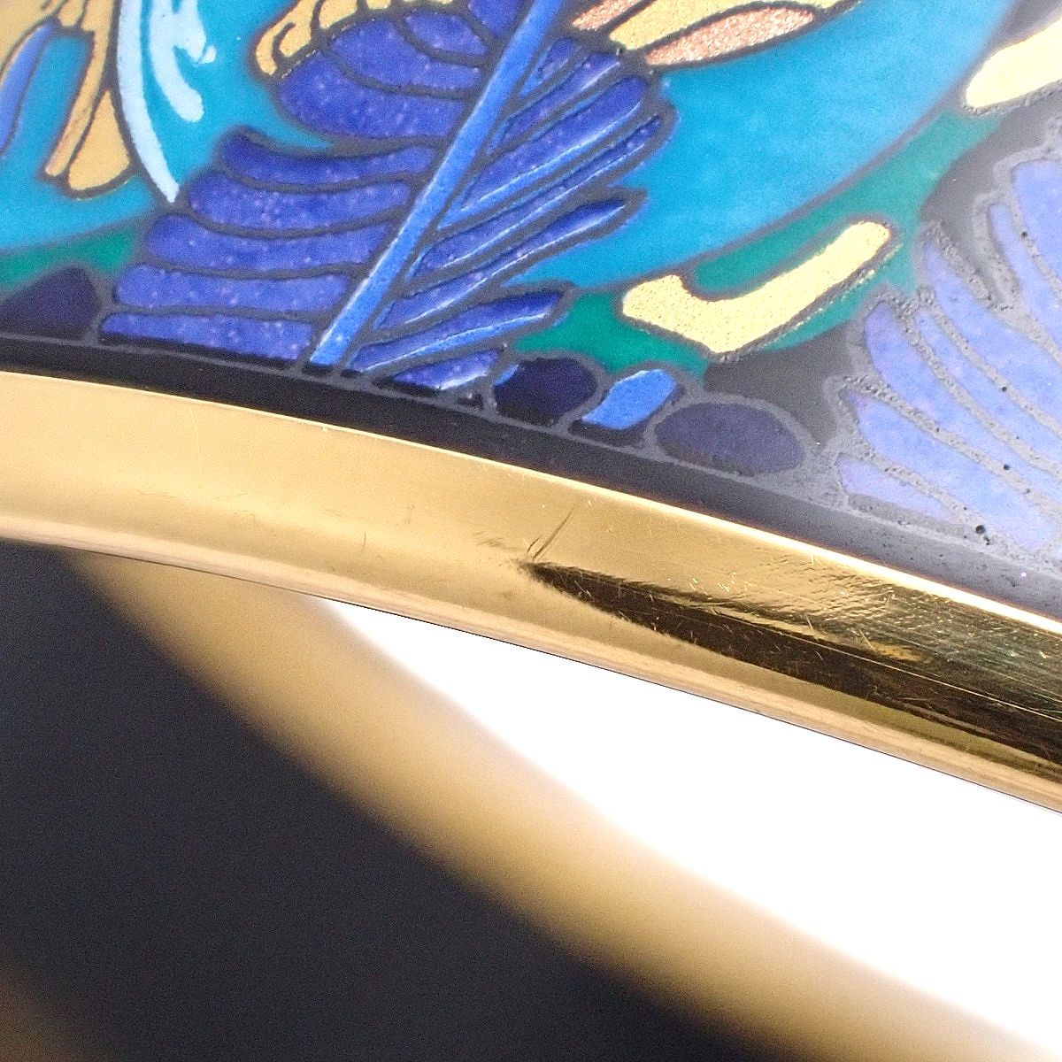 エルメス エマイユGM 七宝焼き 魚 ゴールド ブルー HERMES 楽天市場】【ジュエリー】HERMES エルメス エマイユ GM バングル