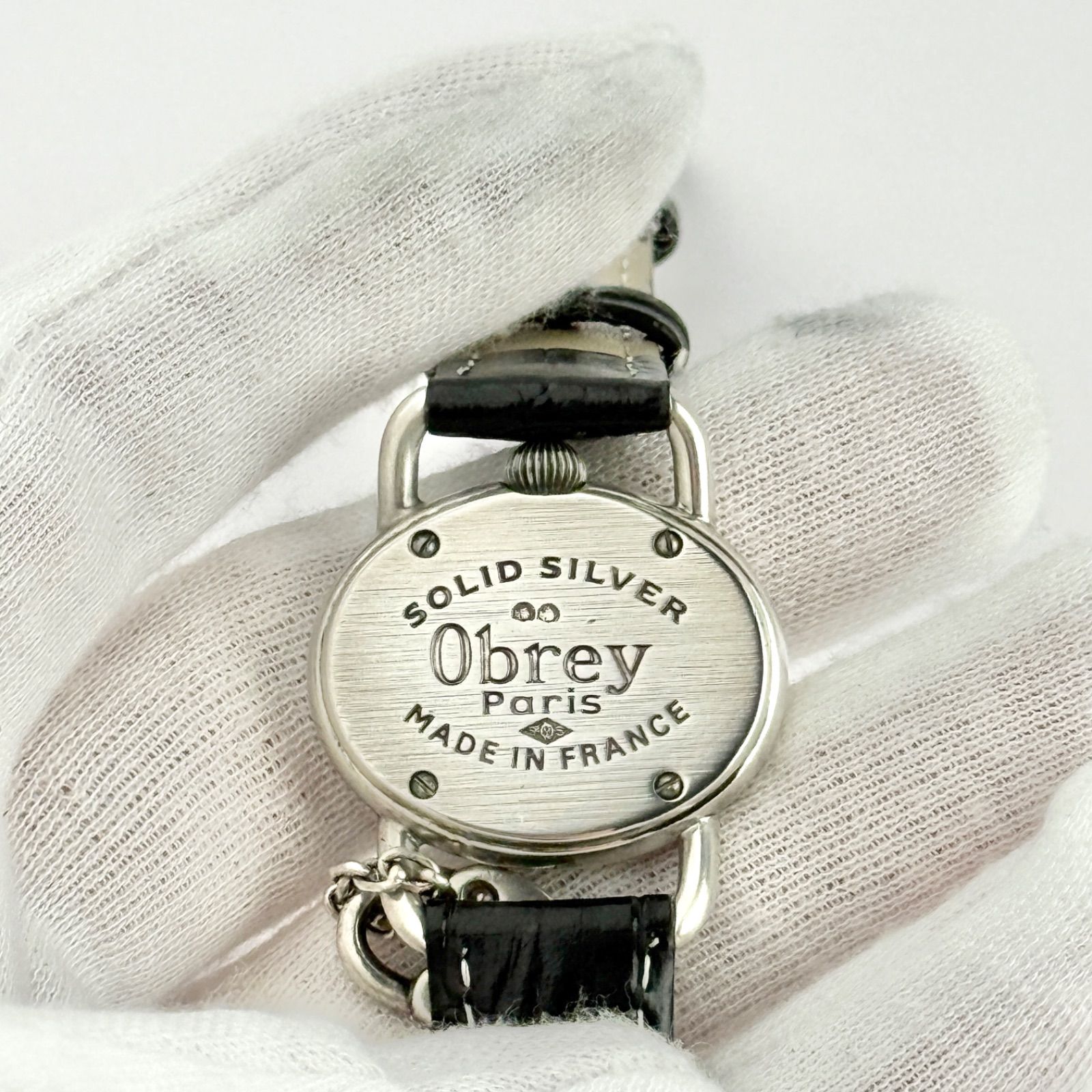  オブレイ ソリッドシルバー 南京錠チャーム付き ベルト 電池 730 腕時計(クォーツ) 腕時計(アナログ)