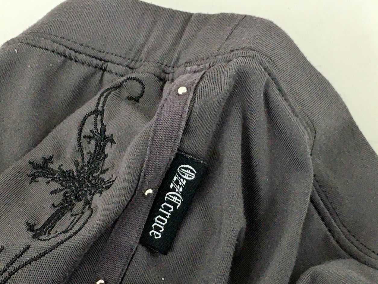 Ozz Croce オッズクローチェ ストレッチ スキニー パンツ オッズクローチェ Ozz croce パンツ 裏起毛 十字架クロス刺繍