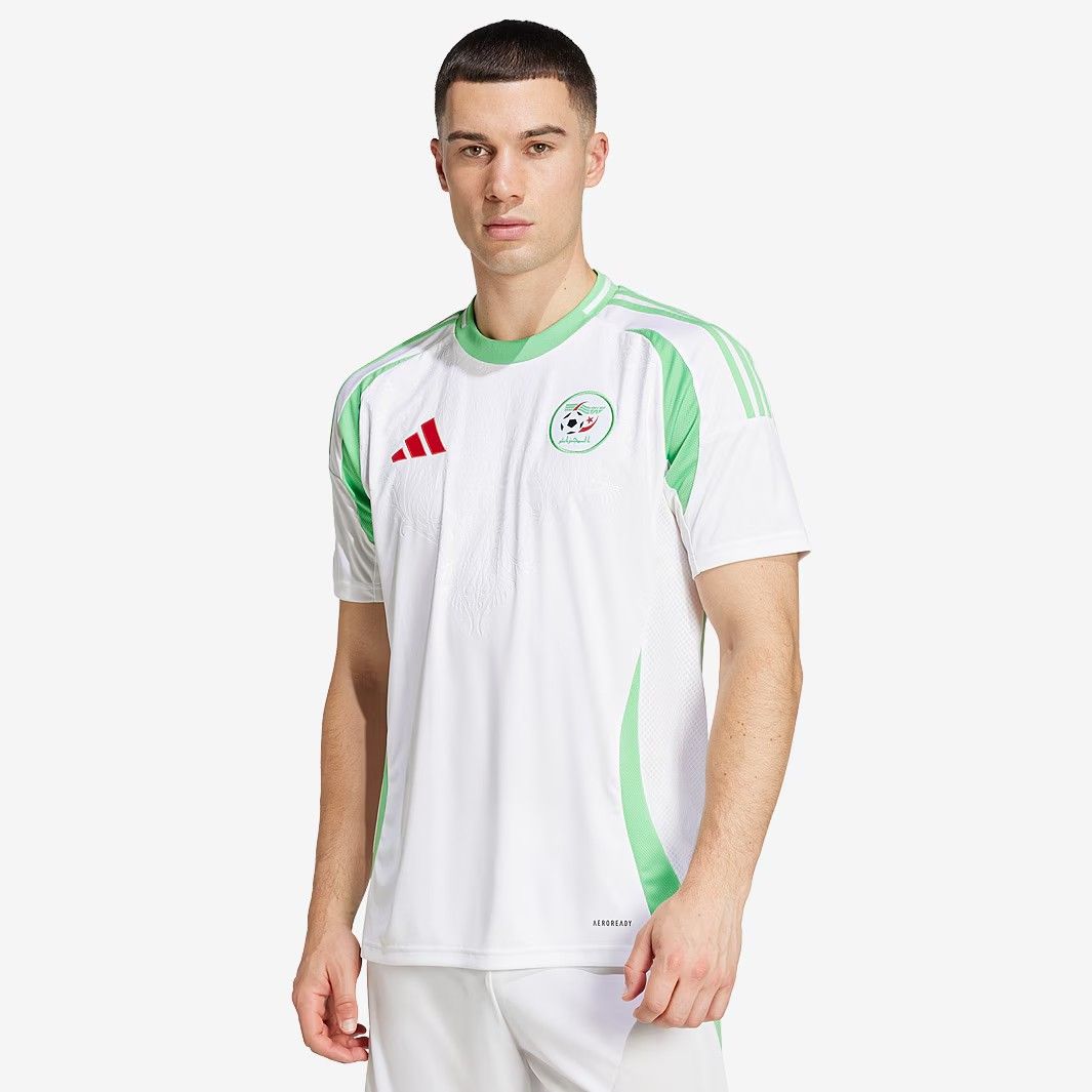 adidas サッカー アルジェリア代表 2025 ホーム シャツ 白 スリム