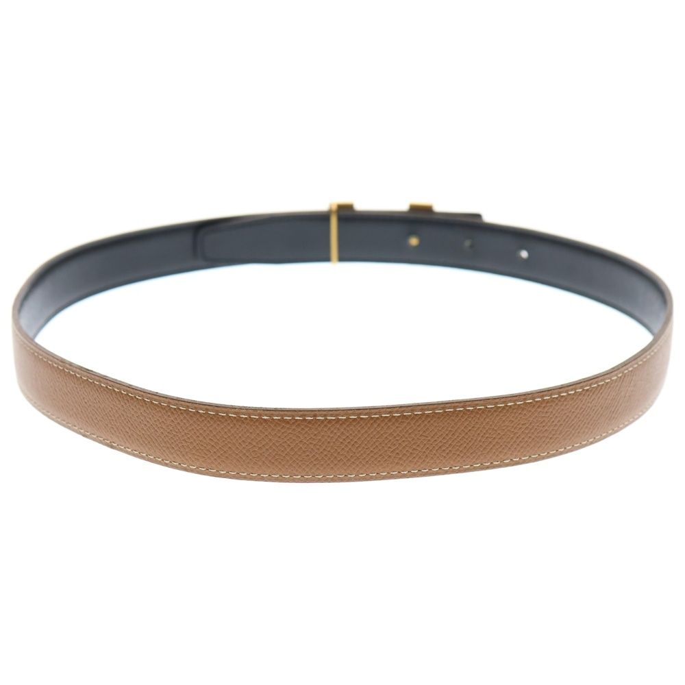HERMES エルメス コンスタンス Hベルト ブラウン レザー ゴールド金具 A刻印