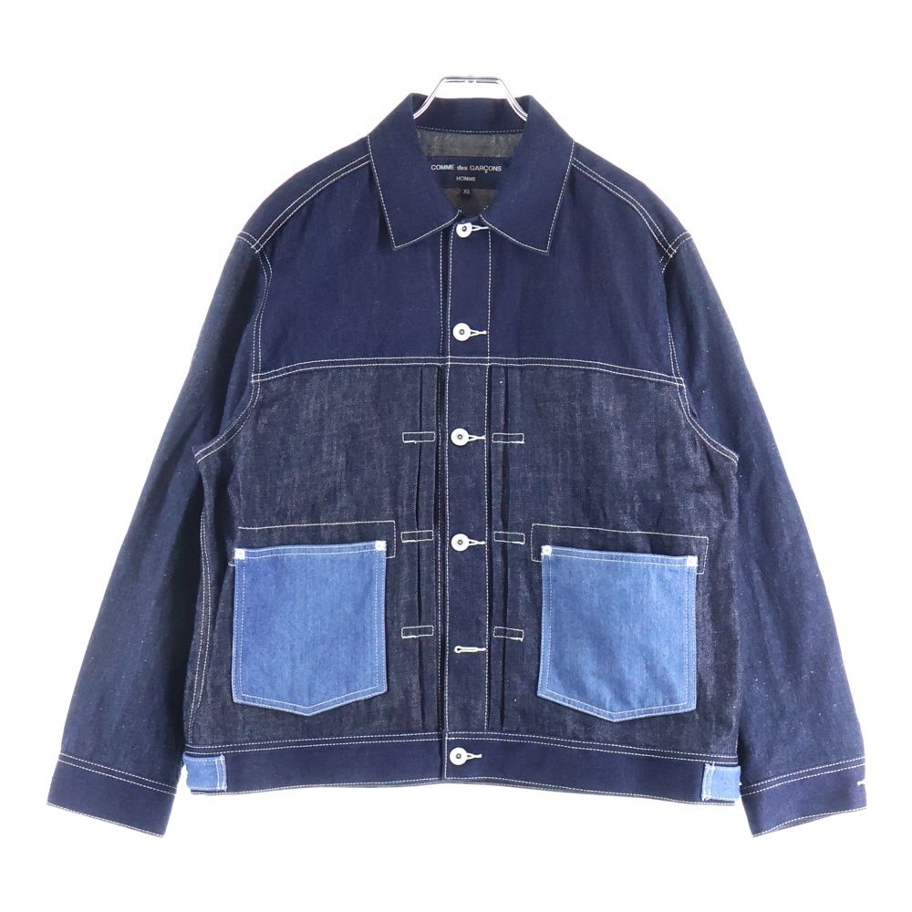 COMME des GARCONS HOMME コムデギャルソンオム 22 SS AD 2021 切替 デニム ワーク ジャケット インディゴ HI-J 008