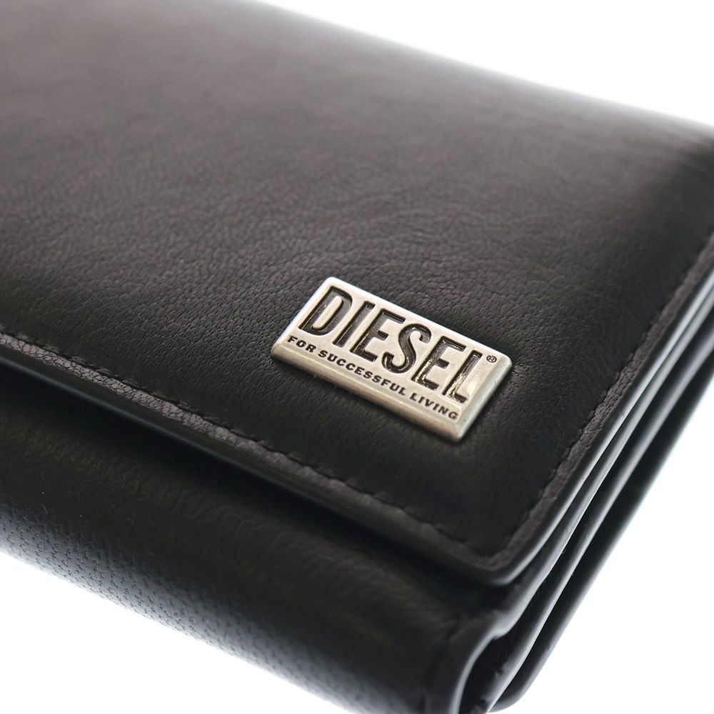 DIESEL三つ折り財布 ロゴ付き Diesel三つ折り財布ディーゼル財布dieselミニ財布