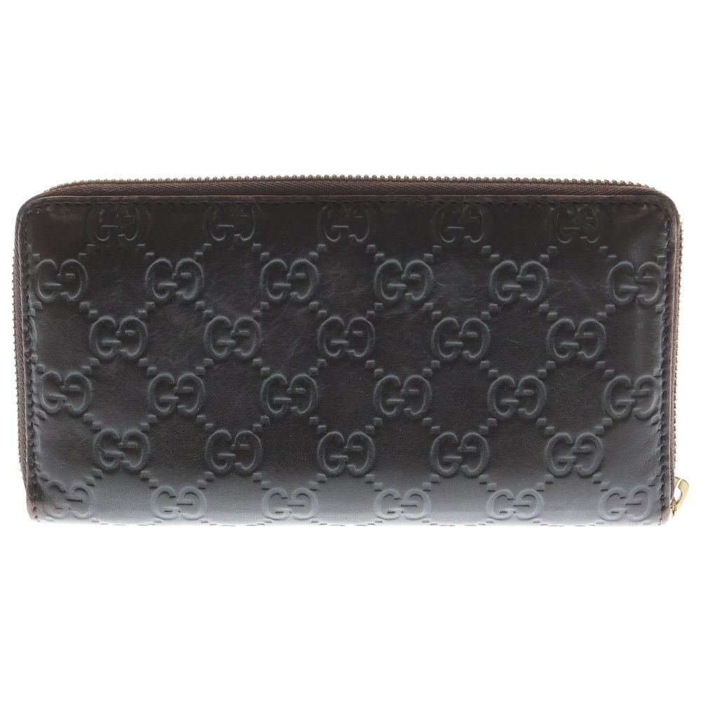 GUCCI グッチ ラウンドファスナー グッチシマ 307982 ラウンドジップ ロングウォレット 財布