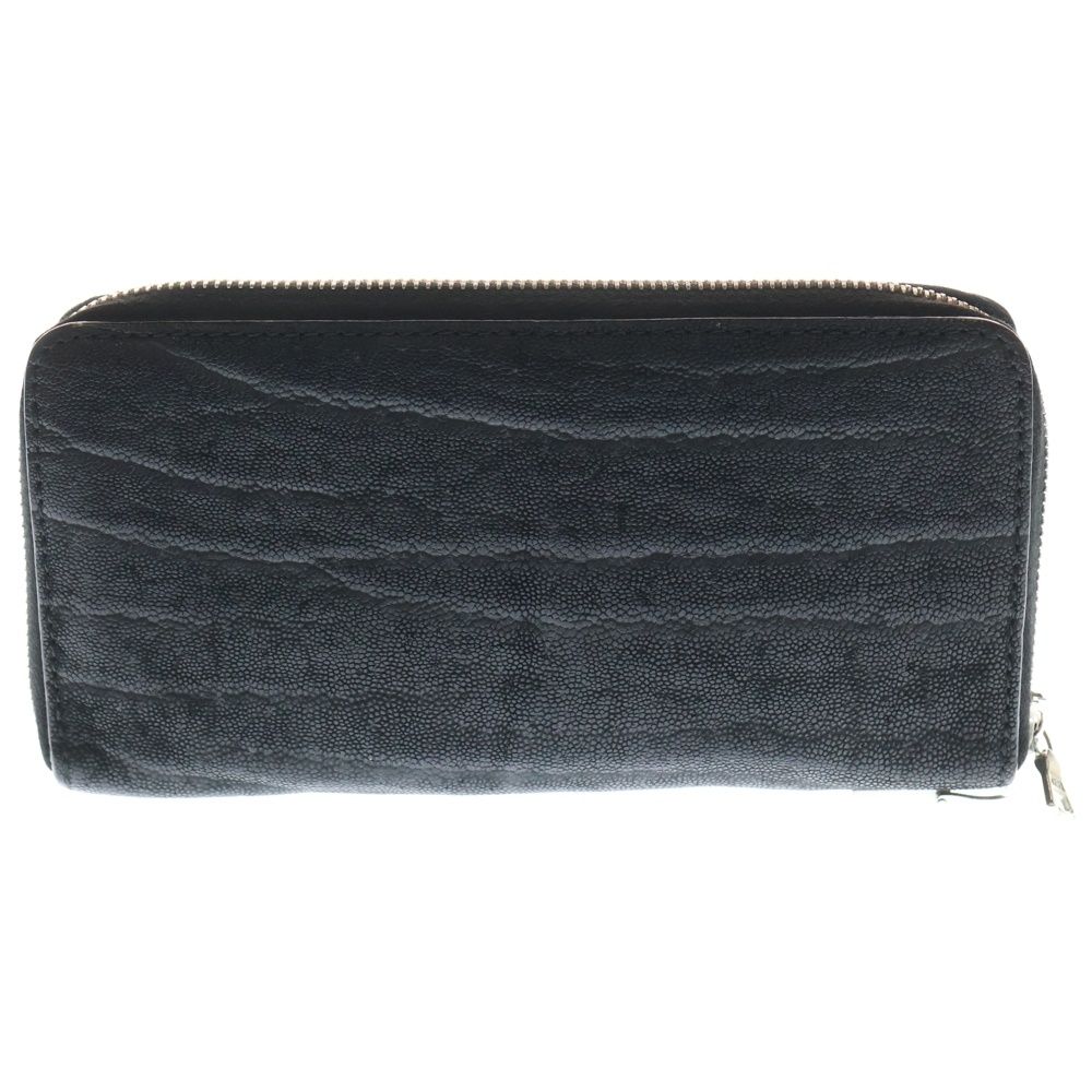 ISAMU イサムカタヤマバックラッシュ ROUND FASTNER WALLET レザー ラウンドジップ ロングウォレット 長財布 ブラック 887-03