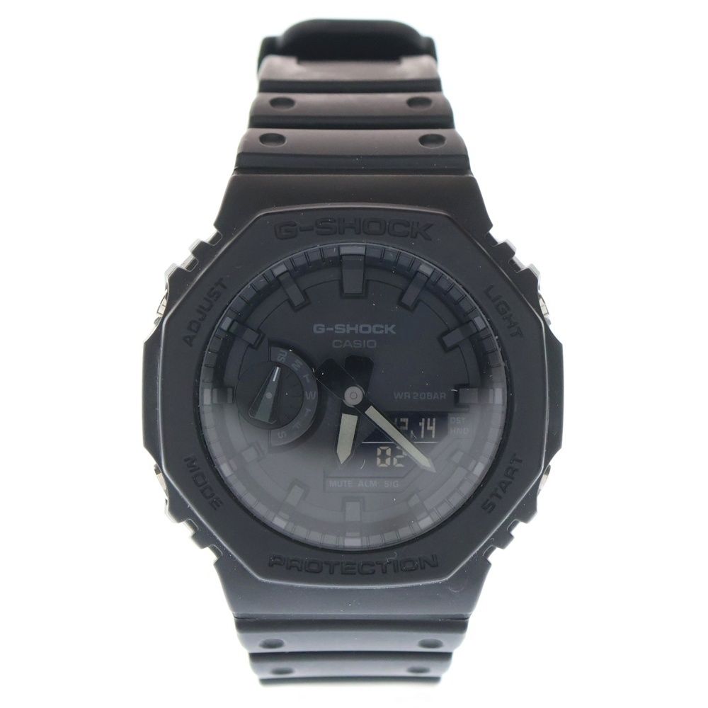 CASIO G SHOCK カシオ ジーショック ラバーベルト クオーツ アナログウォッチ 腕時計 ブラック GA 2100