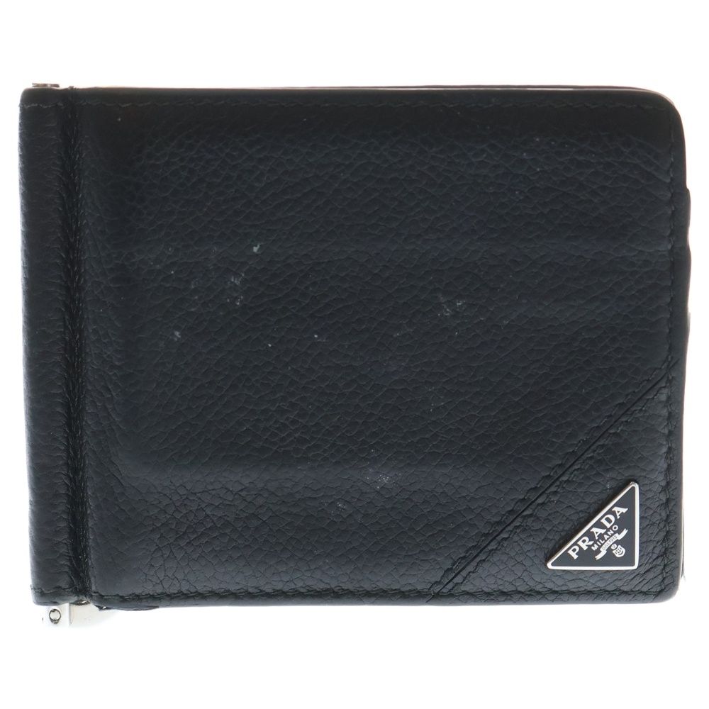 PRADA (プラダ) マネークリップ付き コンパクトウォレット 2つ折り財布