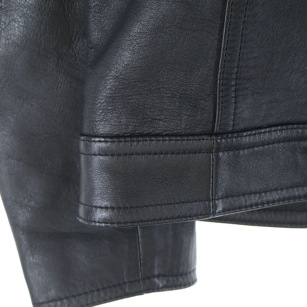 Sacai サカイ 16 SS カウハイド シングルライダースジャケット ブラック 16-00947 M チェック柄 ストレートパンツ