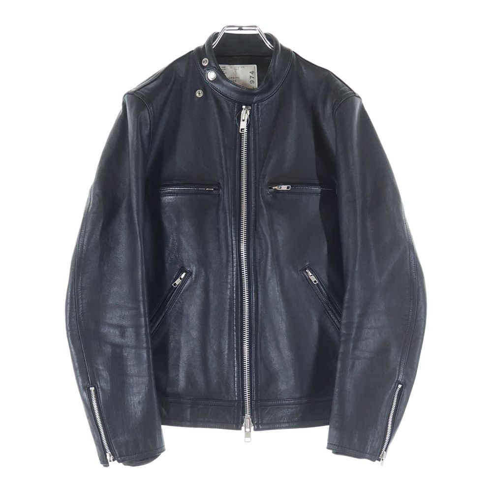 Sacai サカイ 16 SS カウハイド シングルライダースジャケット ブラック 00947 M