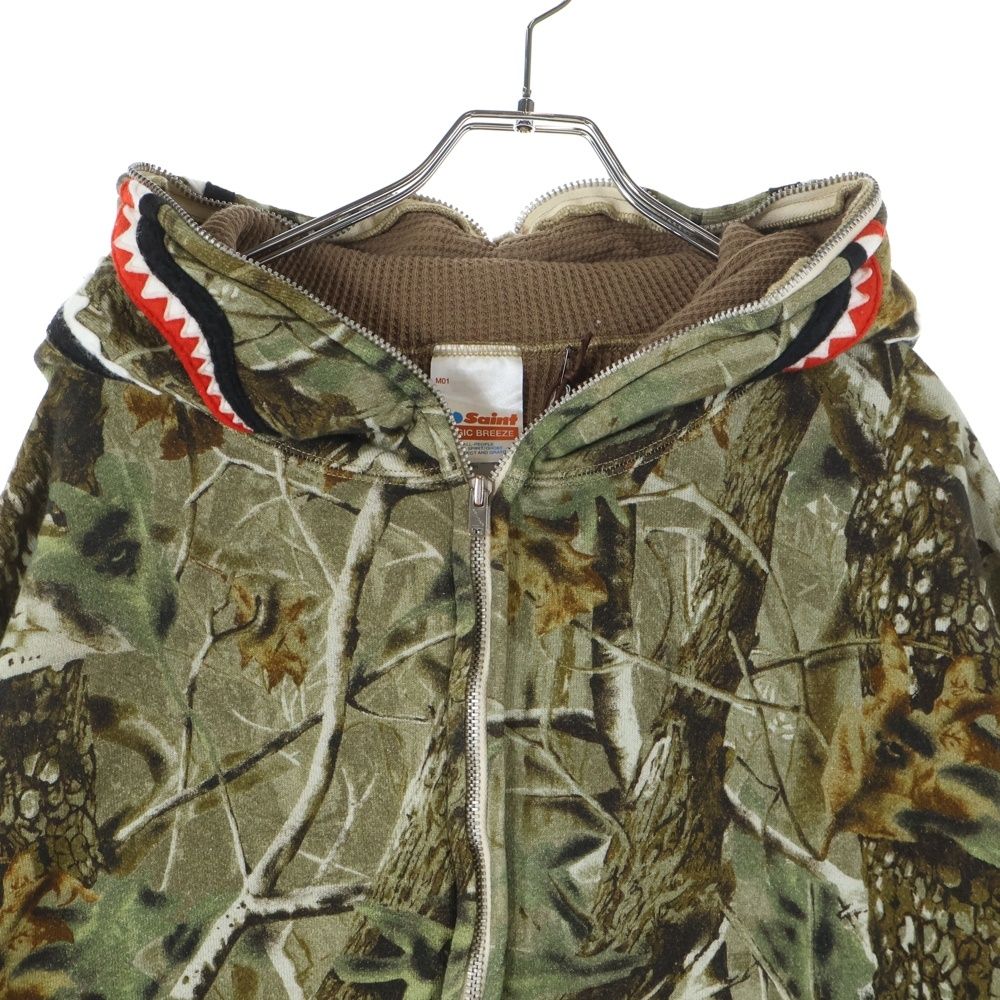 SAINT MICHAEL (セントマイケル) 25AW ×A BATHING APE BAPE ZIP HOODIE