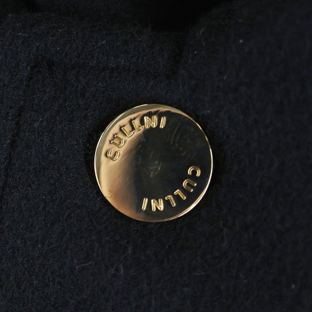 CULLNI (クルニ) Lamb Wool Melton Layer ウール コート ブラック