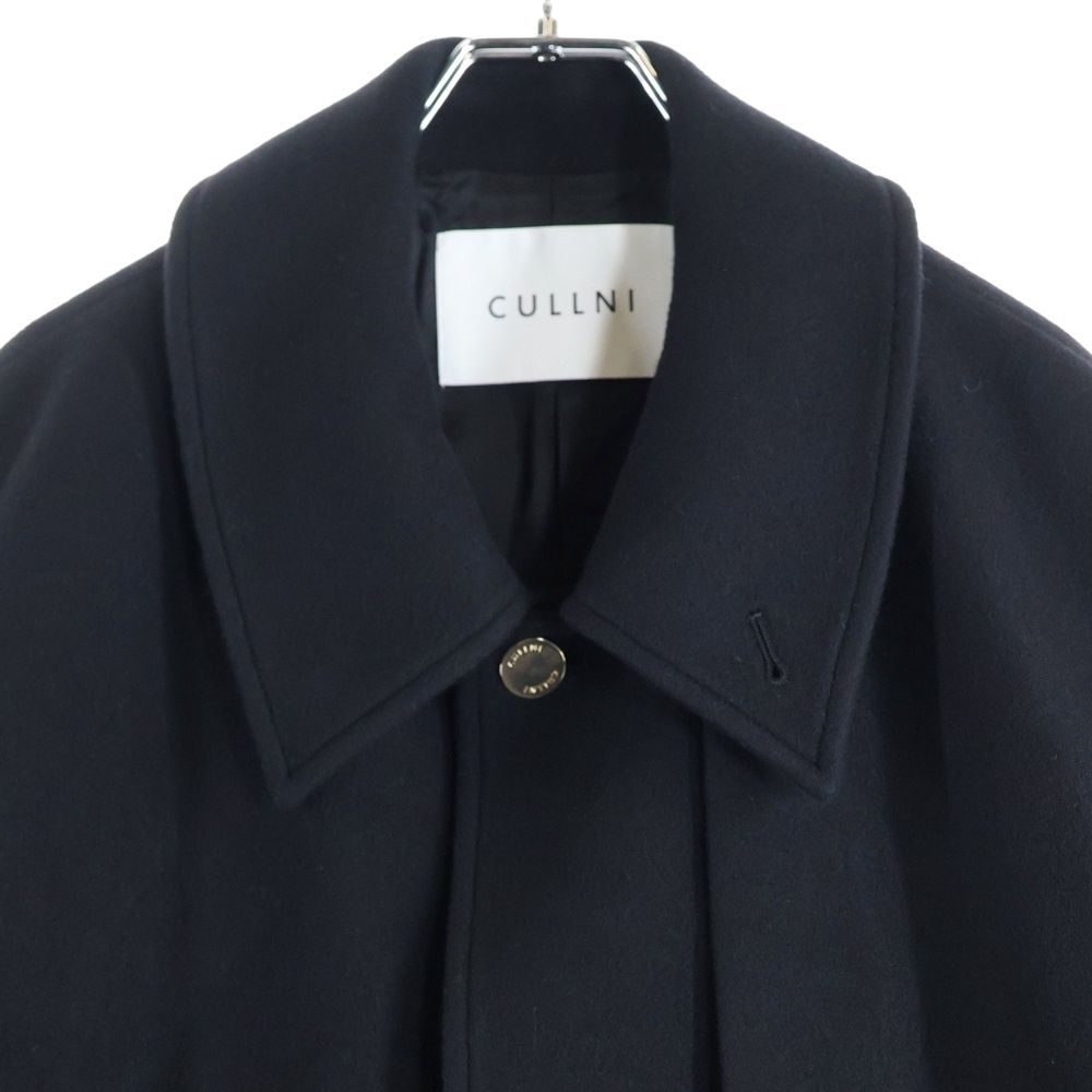 CULLNI (クルニ) Lamb Wool Melton Layer ウール コート ブラック