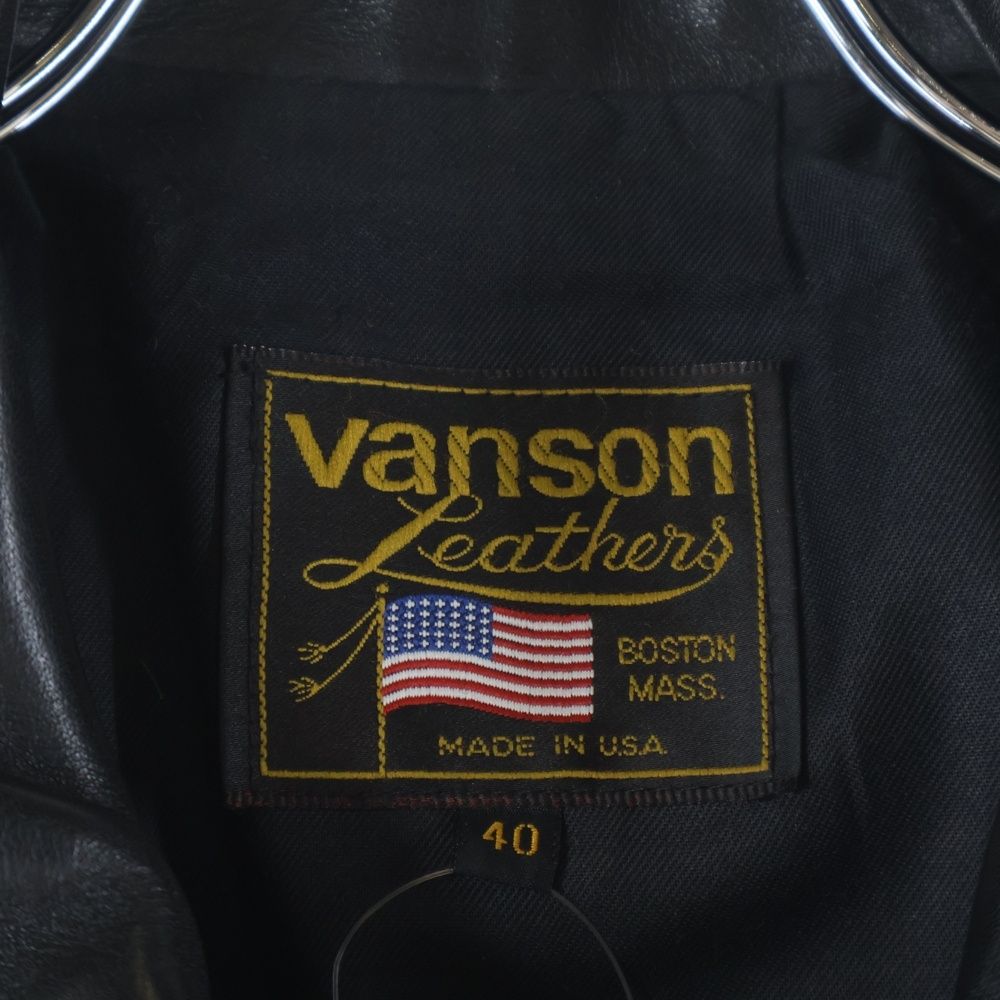 VANSON (バンソン) IKE LEATHER JACKET ジップアップ シングル