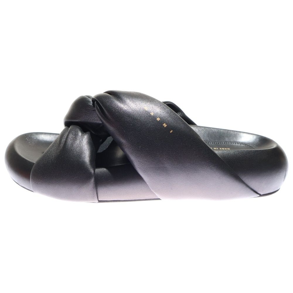 MARNI マルニ BUBBLE バブル ツイストレザー サンダル ブラック レディース