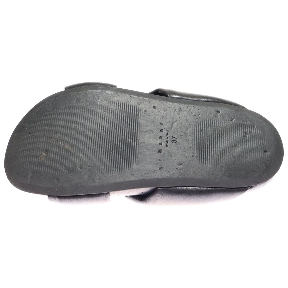  MARNI マルニ BUBBLE バブル ツイストレザー サンダル ブラック レディース サンダル ミュール 靴