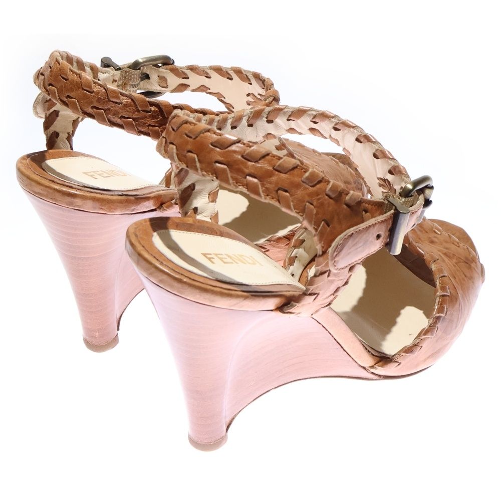 FENDI (フェンディ) Zeppa Capra Pergamena Wedge Sandals ウェッジ