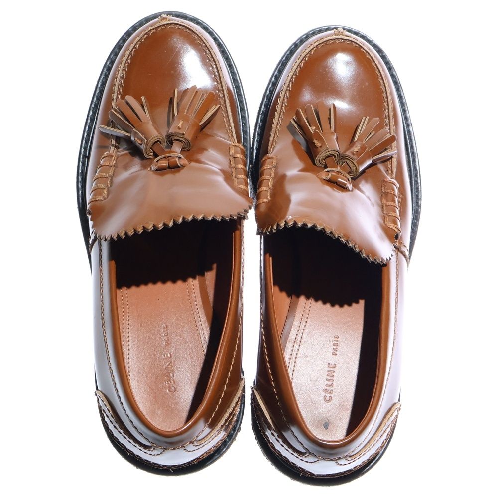 CELINE (セリーヌ) クレープソール タッセル レザー 厚底 ローカット