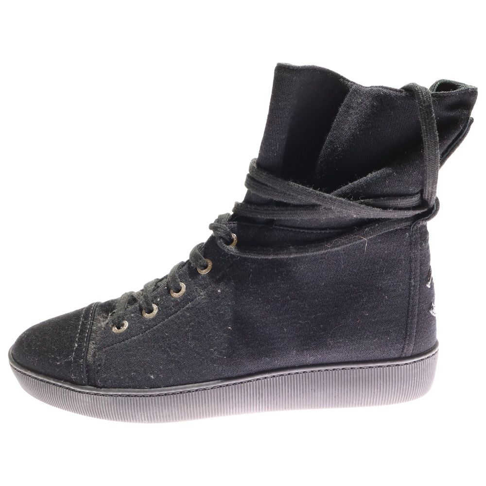 CHANEL (シャネル) ココマーク レザーパッチ コットン レースアップ