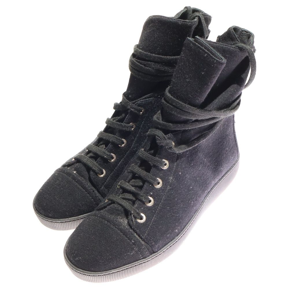 CHANEL (シャネル) ココマーク レザーパッチ コットン レースアップ