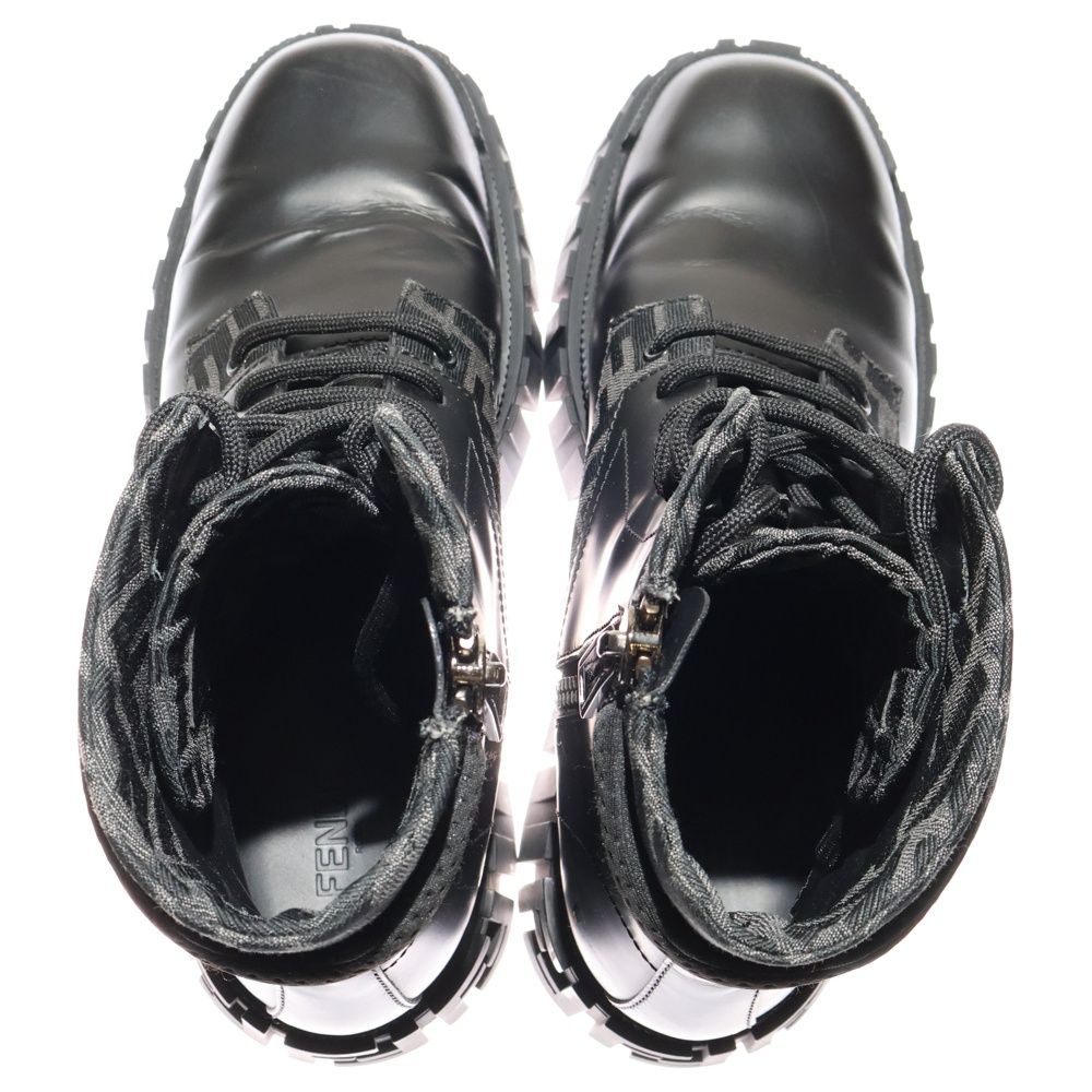 FENDI (フェンディ) ズッカ柄 FFロゴソール レースアップ ジップアップ