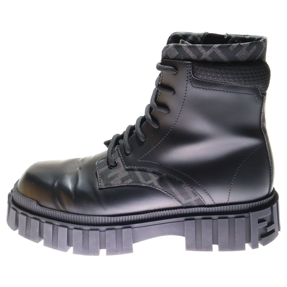 FENDI (フェンディ) ズッカ柄 FFロゴソール レースアップ ジップアップ