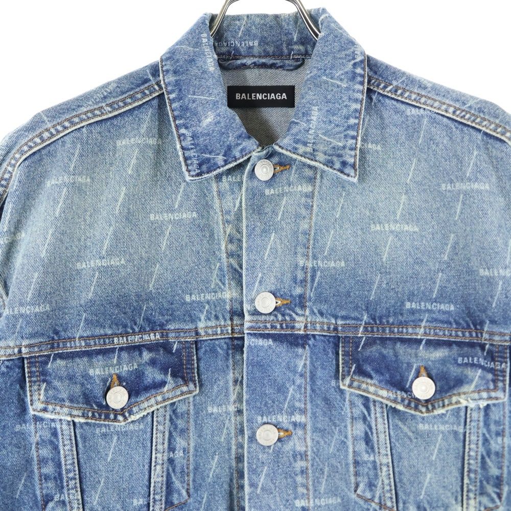BALENCIAGA (バレンシアガ) DENIM ALL OVER LOGO JACKET 620731 TJW53