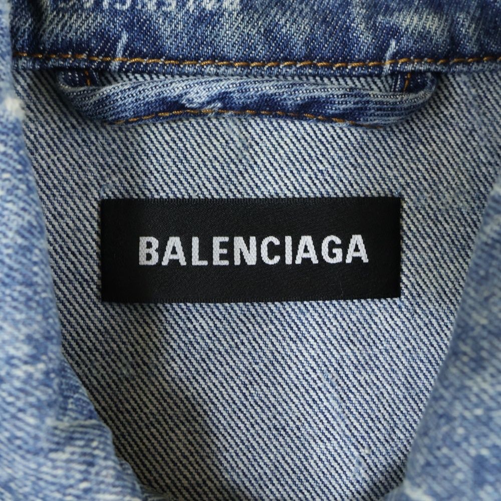 BALENCIAGA (バレンシアガ) DENIM ALL OVER LOGO JACKET 620731 TJW53
