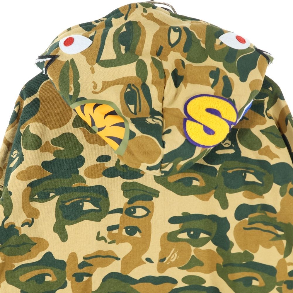 BAPE 迷彩柄 フード付きジャケット A BATHING APE (アベイシングエイプ) ×KIDSUPER CAMO SHARK FULL ZIP