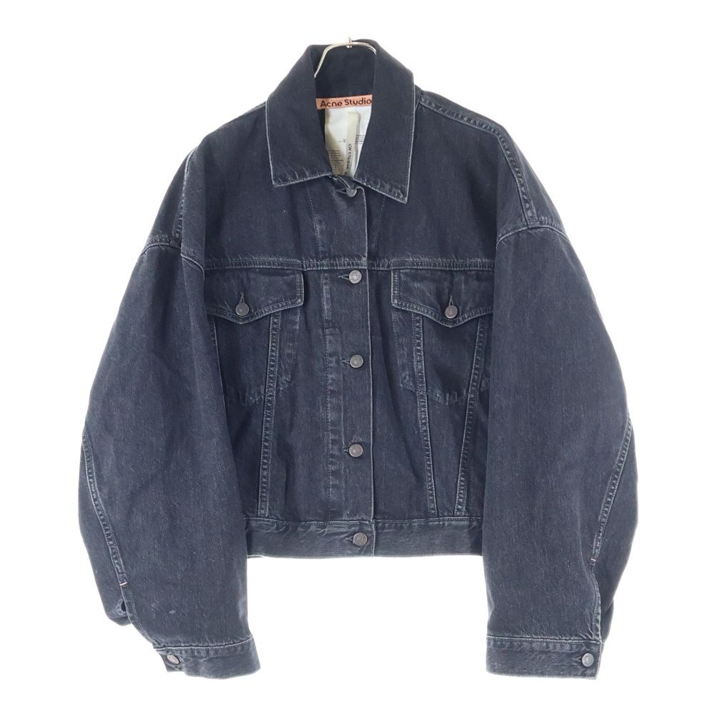 Acne Studios アクネ ストゥディオズ リラックス クロップドフィット マルチポケット デニムジャケット ブラック A 90585