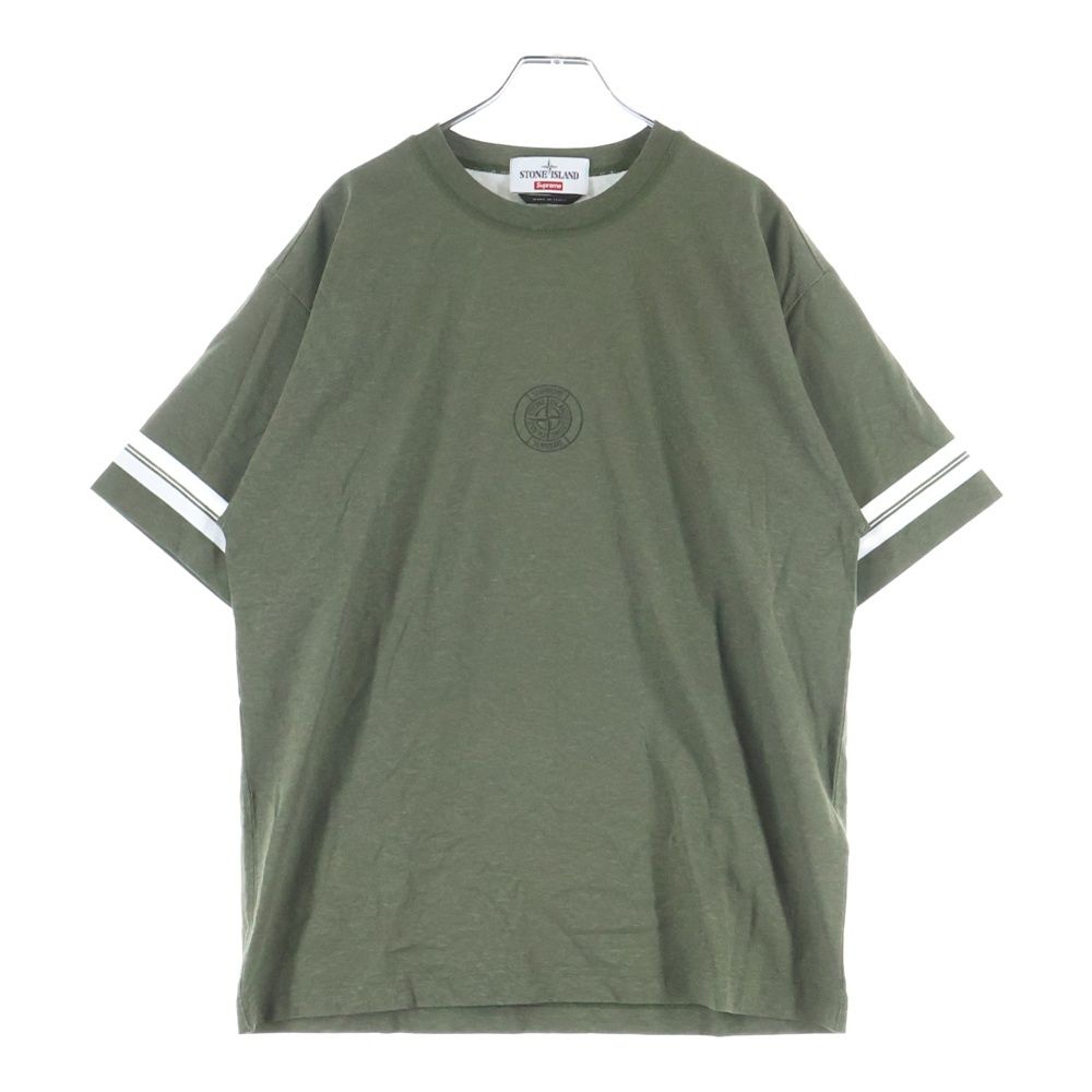 STONE ISLAND ストーンアイランド 17 AW ×SUPREME S TEE シュプリーム ショートスリーブ クルーネック半袖Tシャツ カットソー グリーン