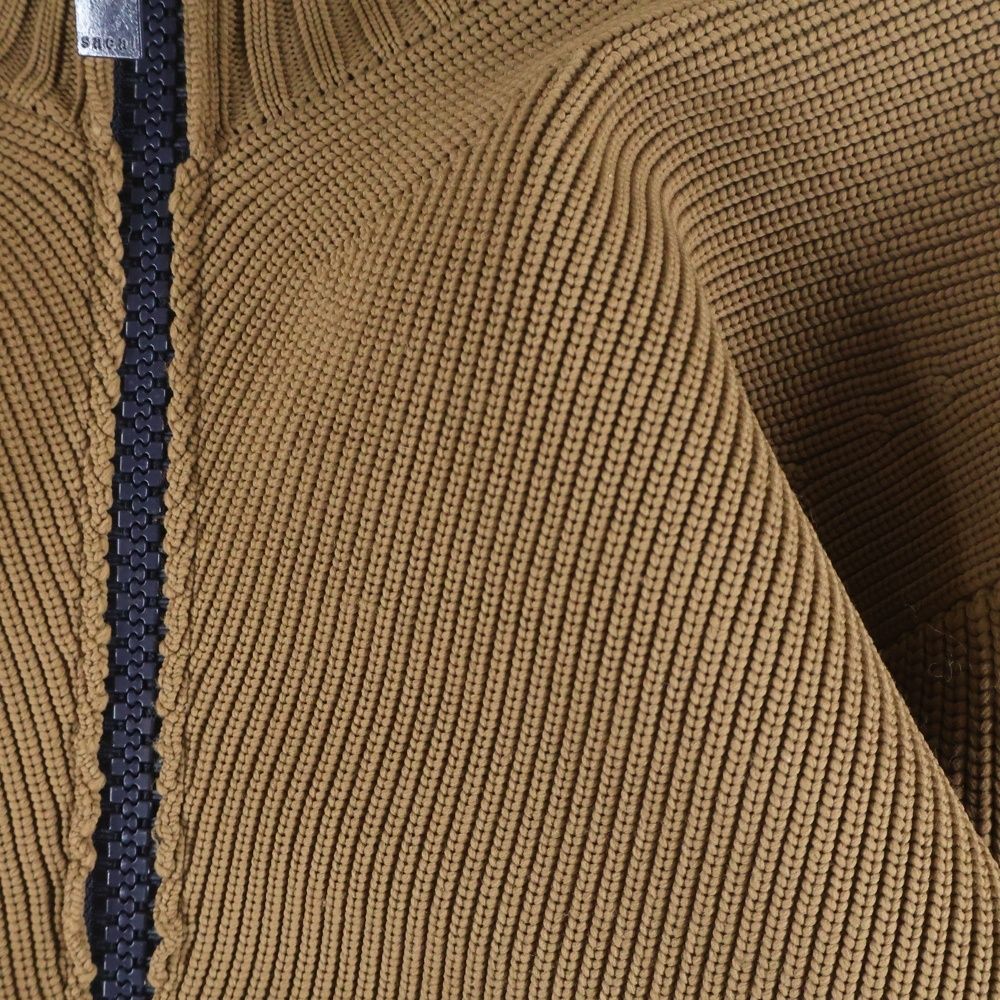 Sacai (サカイ) スタンドカラー 変形ニット ジップアップジャケット
