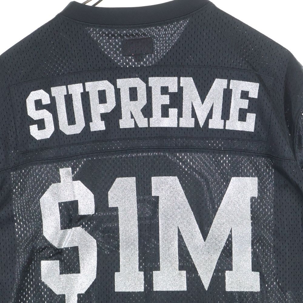 Supreme Football シュプリーム フットボール シャツ 黒 M SUPREME (シュプリーム) 20SS Glitter Football Top グリッター 両面