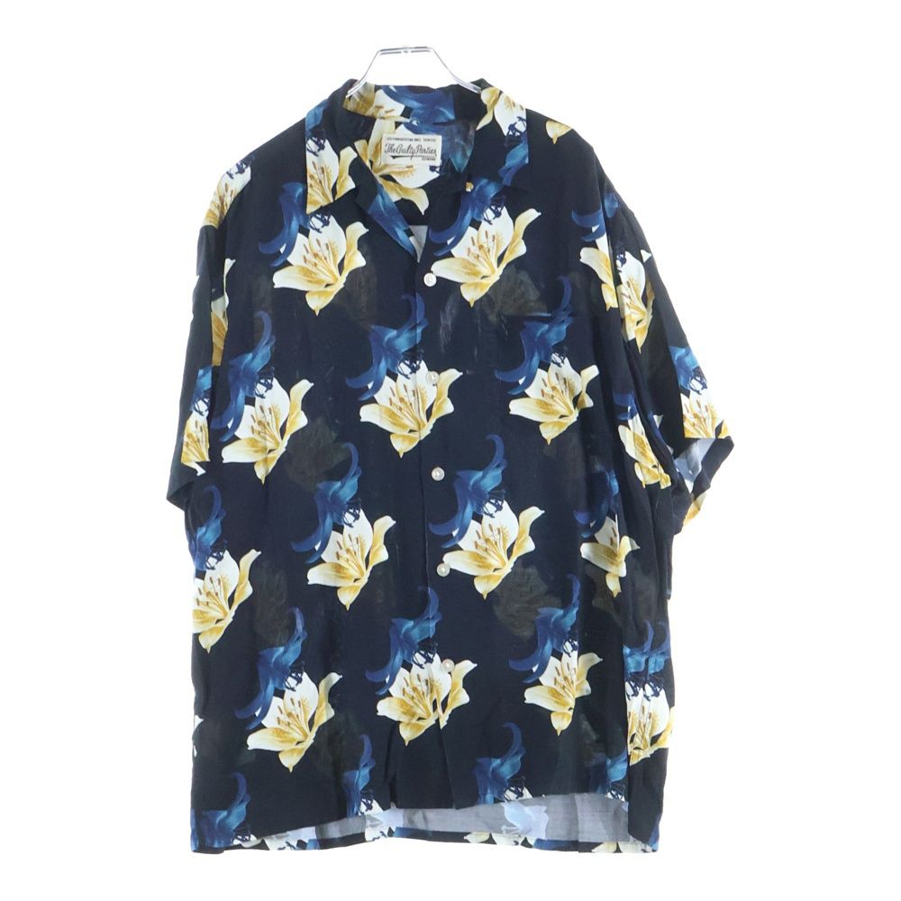 WACKO MARIA ワコマリア 17 SS CHOOSE別注 FLOWER ALOHA S SHIRT アロハシャツ ハワイアンシャツ 百合 ブラック WMGP CHOOSE HI 01