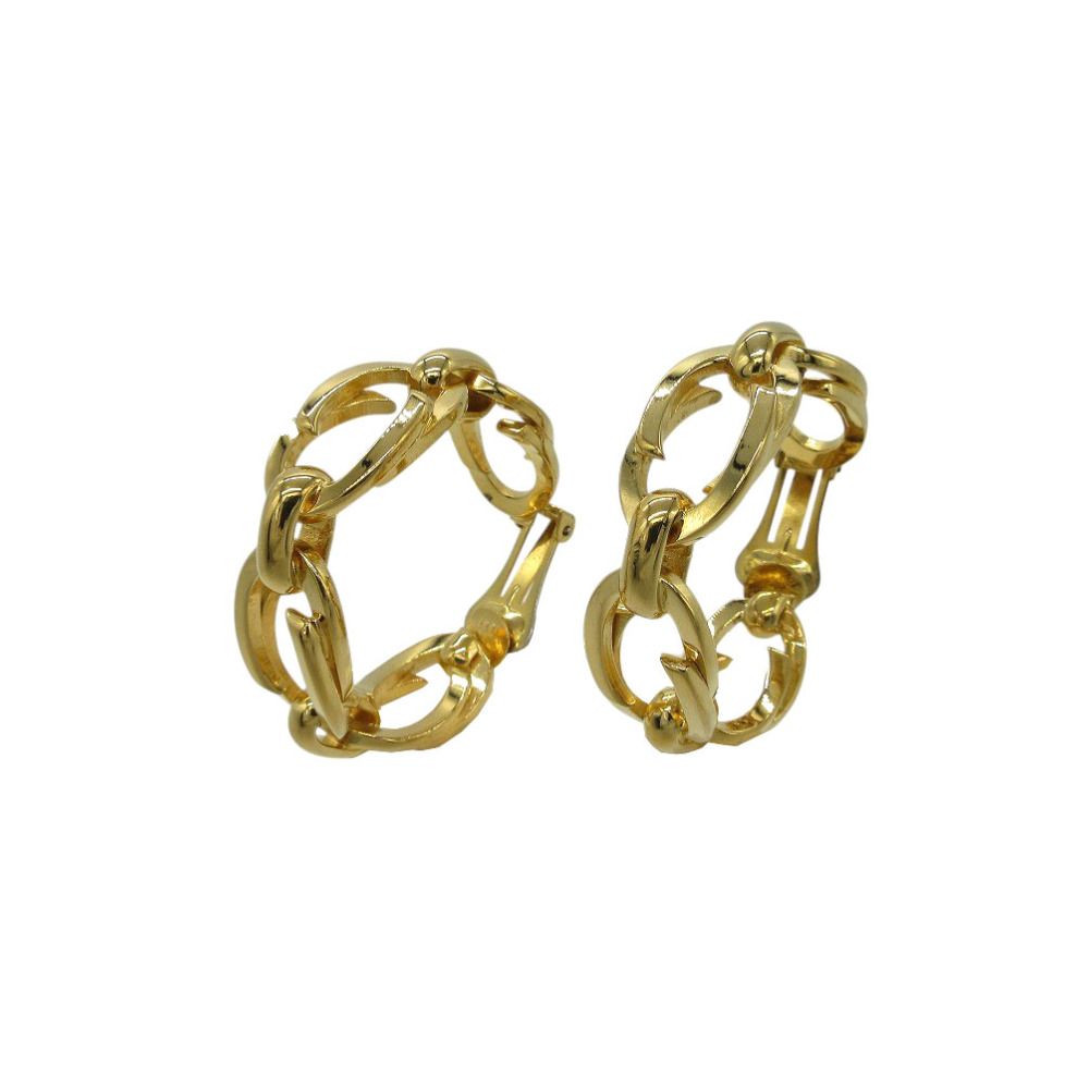 グッチ インターロッキング GGロゴ イヤリング メタル ゴールド 0522 GUCCI