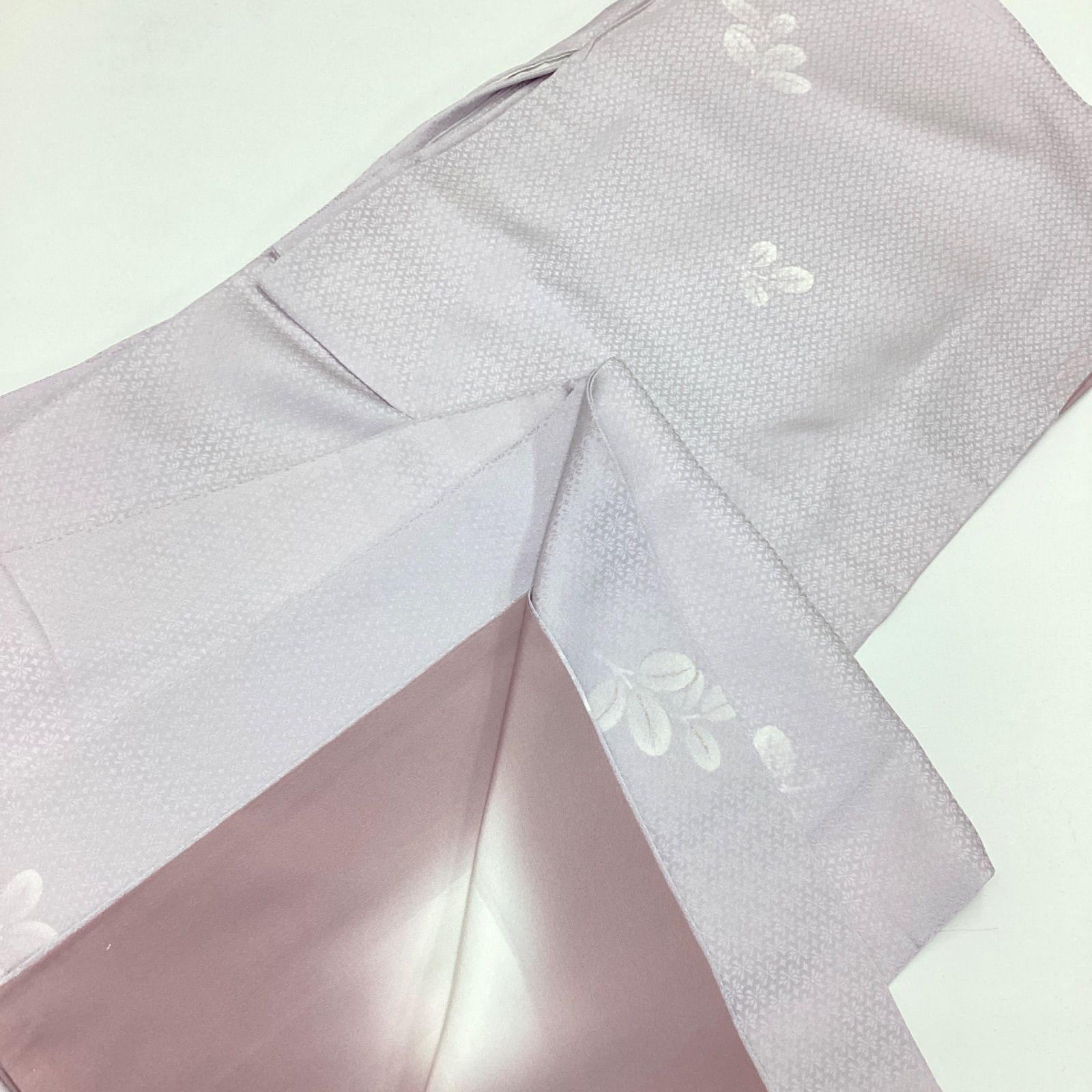 袷着物 小紋 なにわねず色 落款あり 正絹R 155