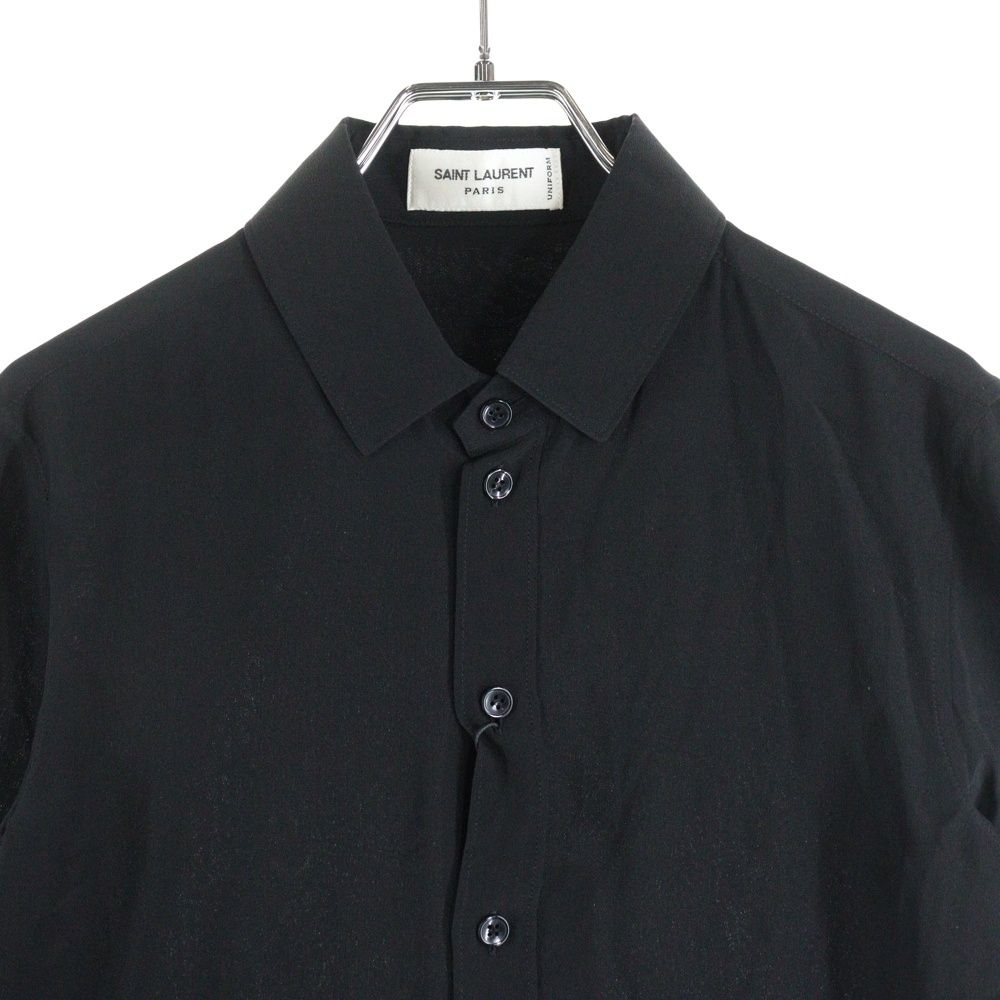 サンローラン パリ SAINT LAURENT PARIS 【 636994 Y100W 】 ユニフォーム 長袖 シルク シャツ　51641 SAINT LAURENT PARIS (サンローランパリ) uniform shirt 636994 Y100W
