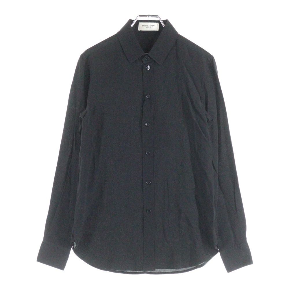 SAINT LAURENT PARIS サンローランパリ uniform shirt 636994 Y 100 W 長袖ドレスボタンシャツ ブラック