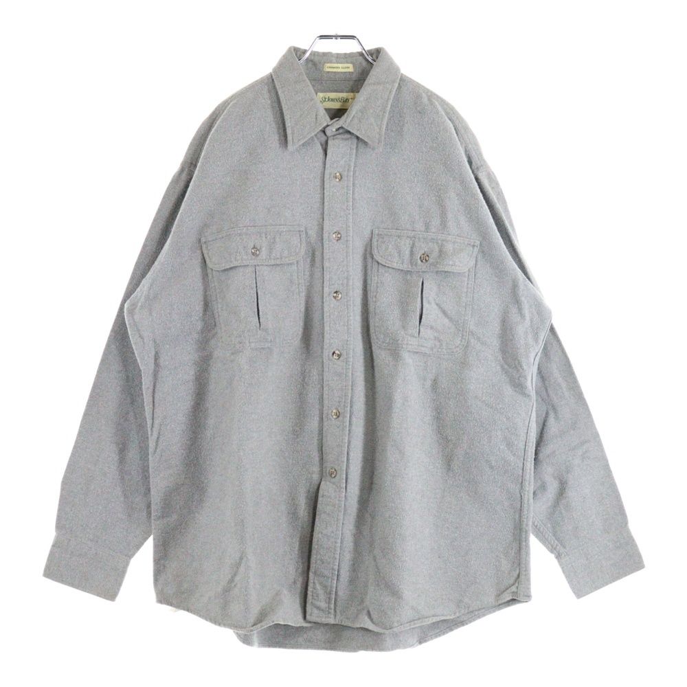 VINTAGE ヴィンテージ 90 S STJOHN SBAY CHAMOIS CLOTH セントジョンズベイ シャモアクロス 長袖 コットン シャツ グレー