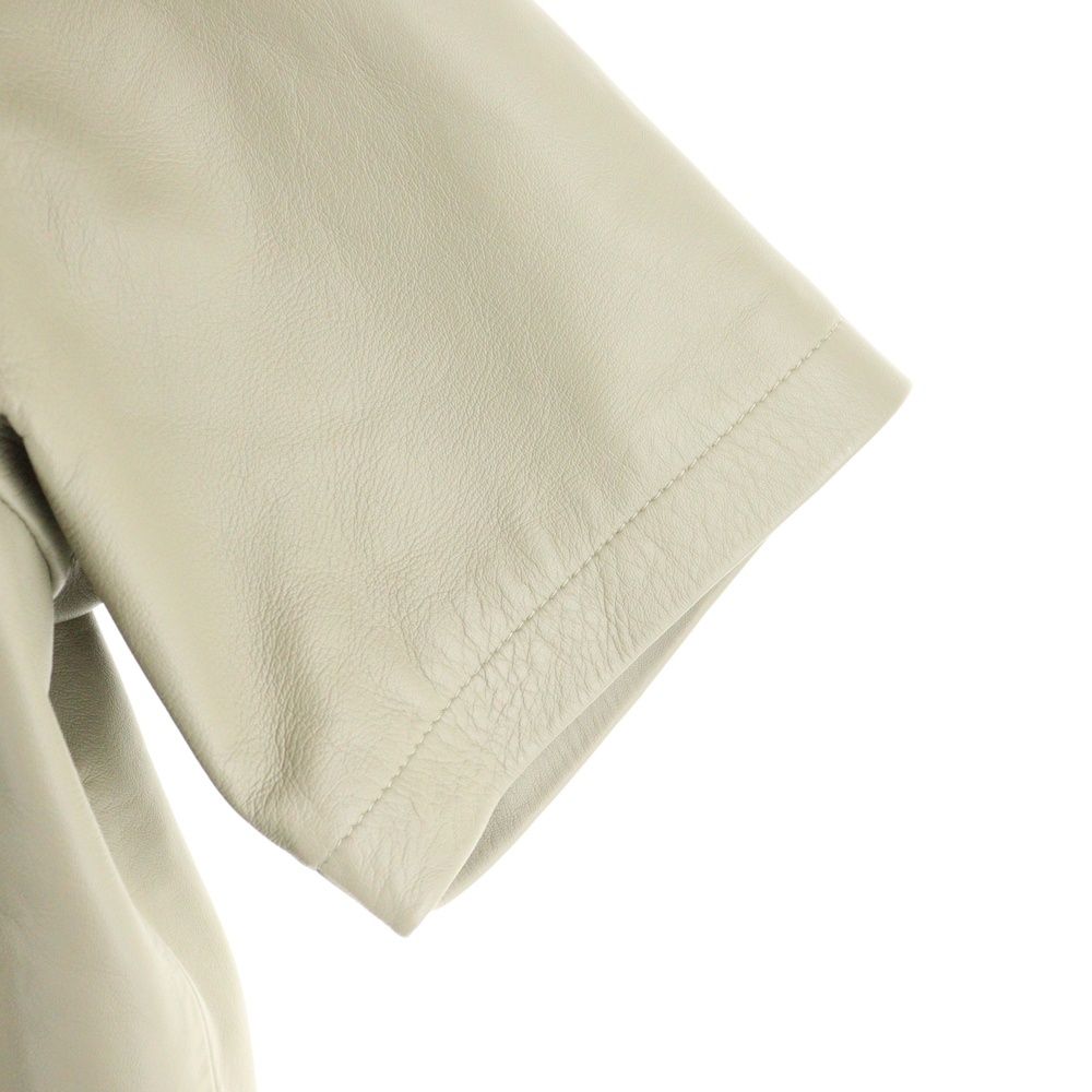 半袖 レザーワークシャツ