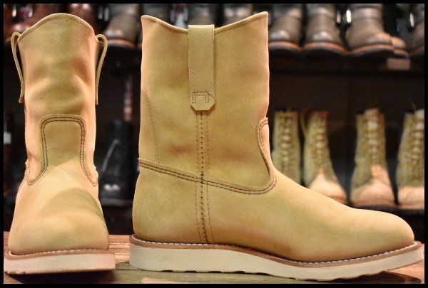 8.5 E 25年 レッドウィング 8168 スエード ペコス ホーソーン アビレーン ラフアウト ベージュ ブーツ redwing FL 055