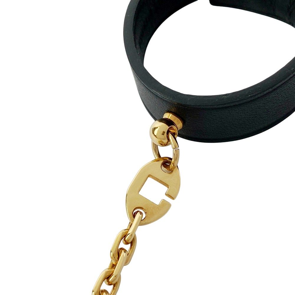 セール　エルメス新品未使用　ケリーグローブホルダー　ブラック×ローズゴールド金具 エルメス □新同□ エルメス ケリー チェーン グローブホルダー ネーム