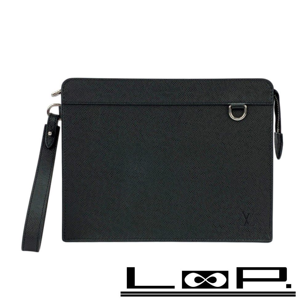 ルイヴィトン 新同 IC スタンド ポーチ クラッチ セカンド バッグ ファッション タイガ ブラック M 81745 箱 497193 5