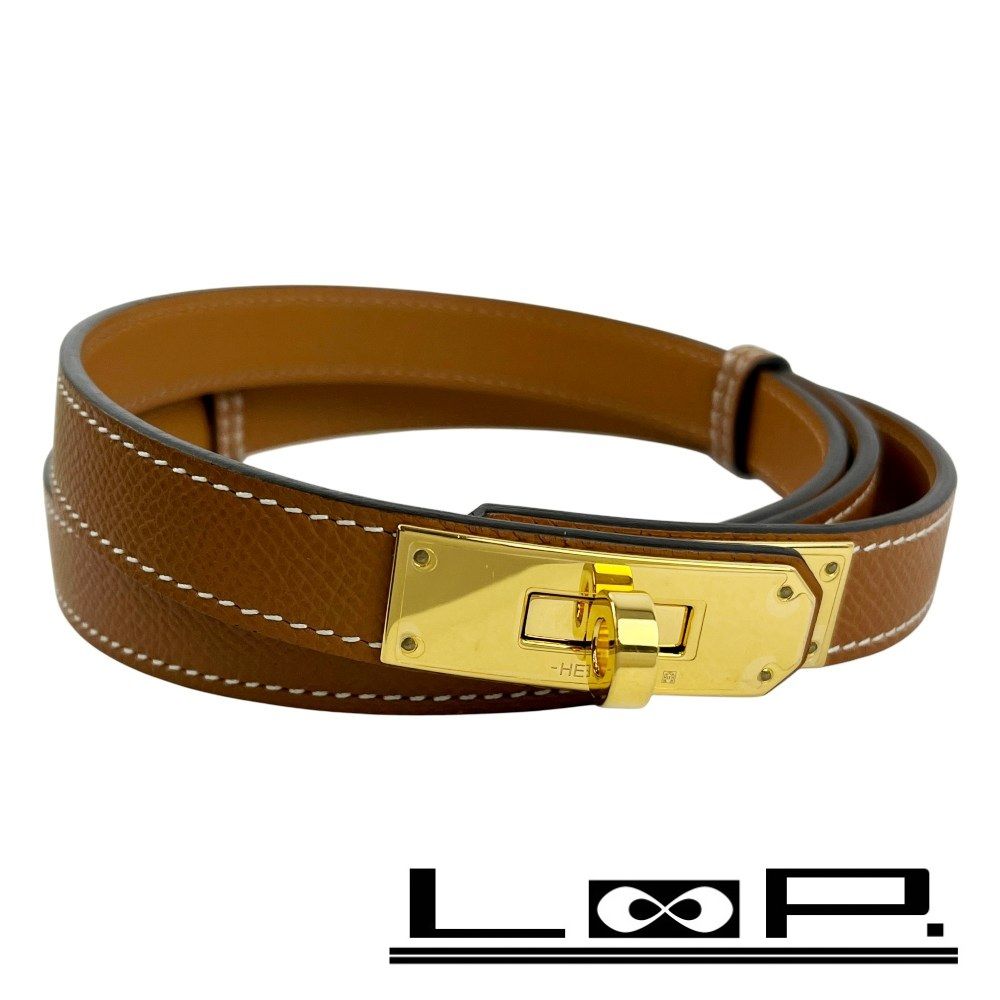エルメス □新同□ ケリー ベルト ファッション エプソン GP ゴールド