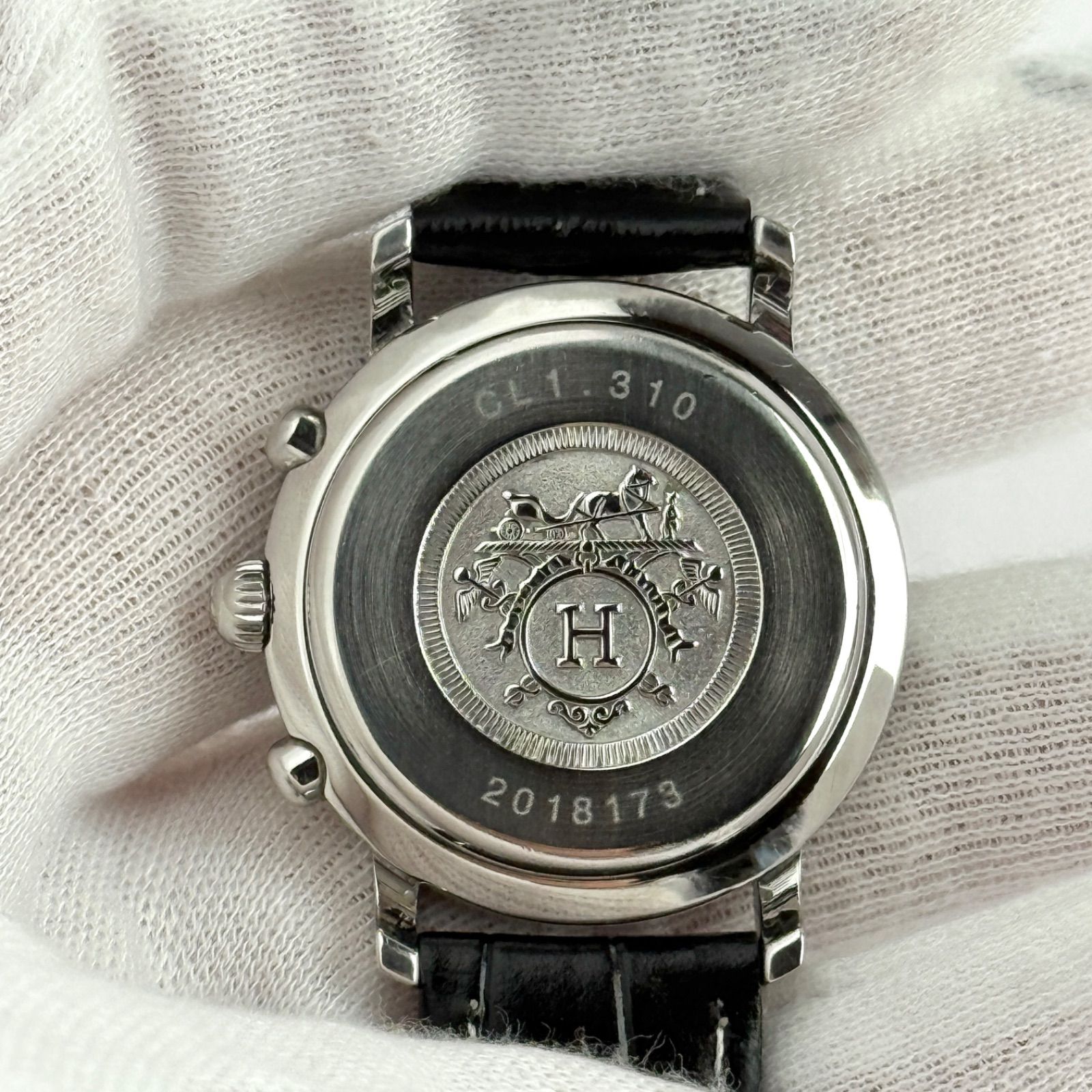  エルメス クリッパー CL 1.310 ベルト 電池 レディース 664 腕時計(クォーツ) 腕時計(アナログ)